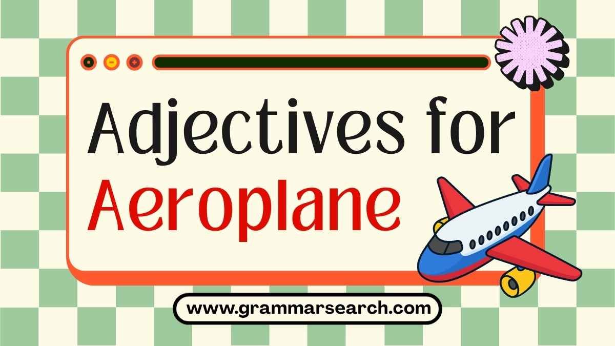 Describing Flight: A Guide to Adjectives for Aeroplanes