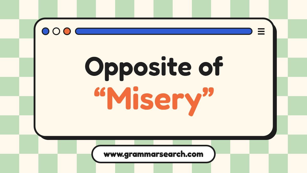 What Is the Opposite of Misery? Antonyms Explained